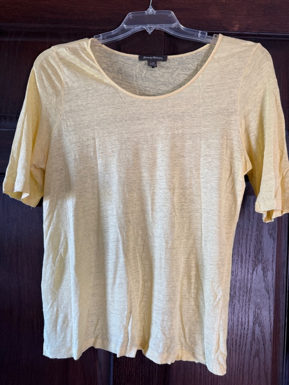 Tommy Bahama Light Yellow Short Sleeve Scoop Neck Tee